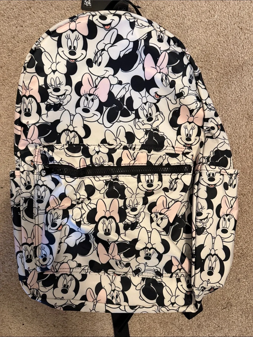 Disney Minnie Mouse Pink and Black Kids Backpack